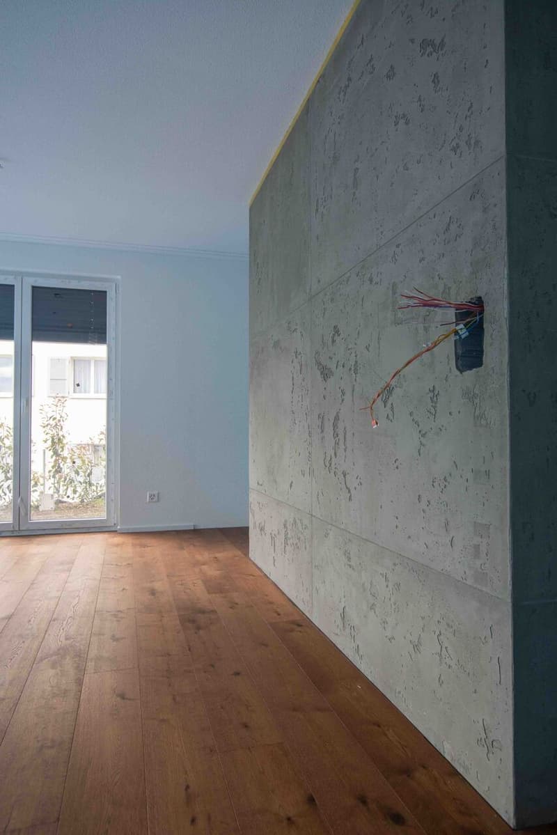 Sichtbeton-Wand (Gipserarbeit)