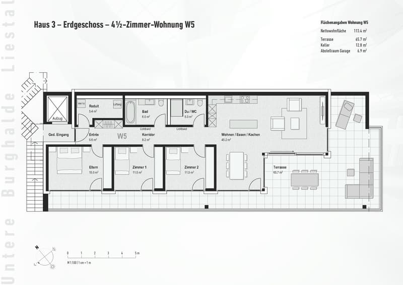 Topmoderne 4½-Zimmerwohnung mit grosser Terrasse (2)