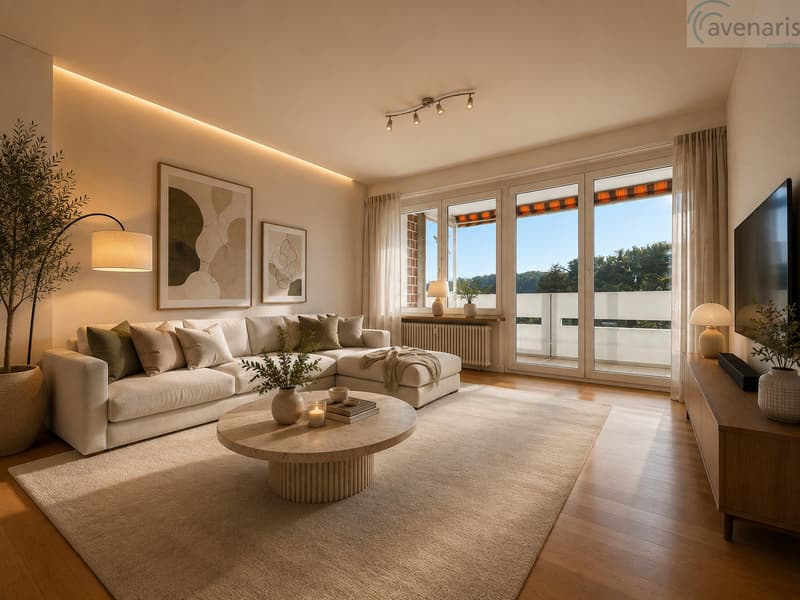 Wohnzimmer Visualisierung / Rendu du salon / Living Room Visualization / Rendering del soggiorno