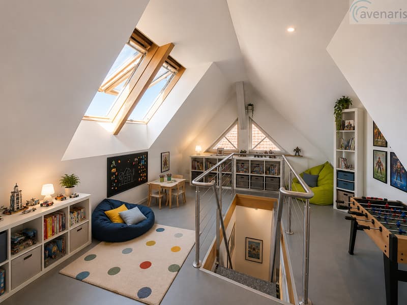 Zimmer Dachgeschoss Visualisierung