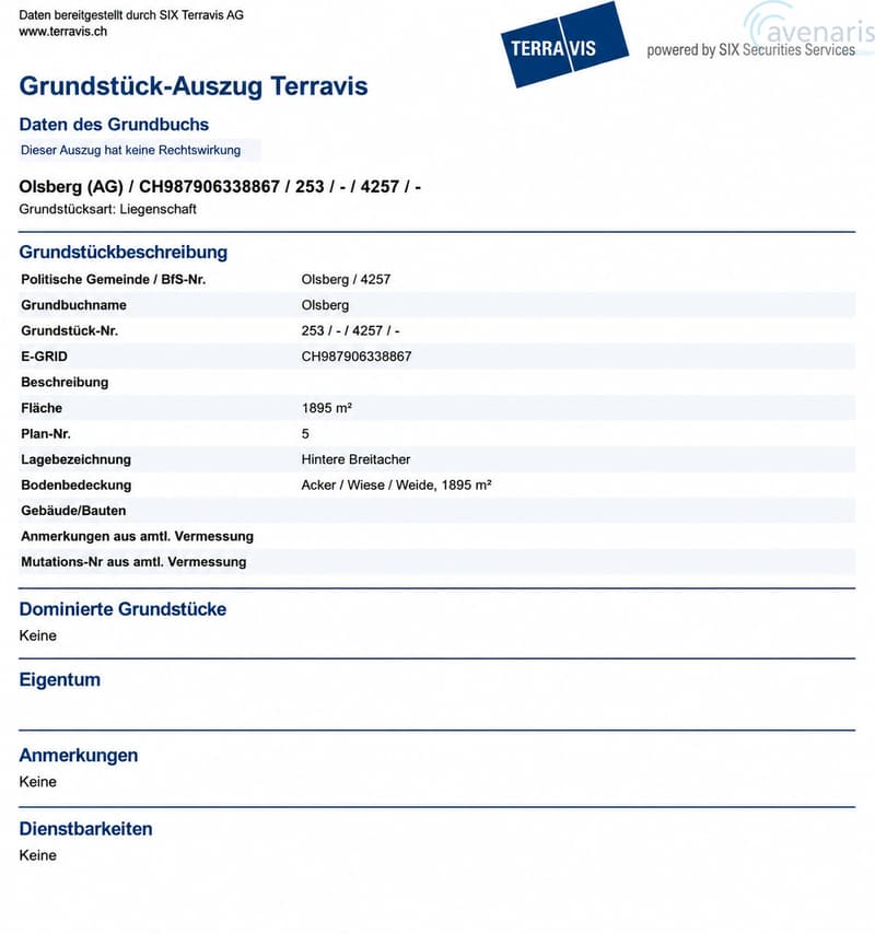 Grundbuchauszug