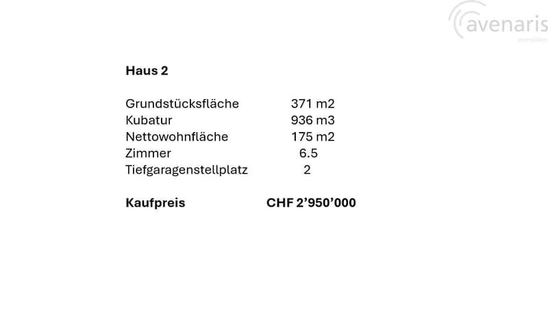 Eckdaten Haus 2