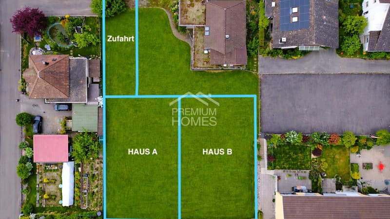 Baureifes Projekt für zwei Eigenheime (2)