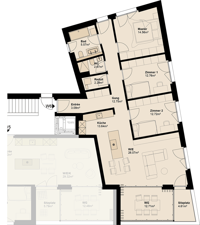 Exklusive Gartenwohnung mit hoher Energieeffizienz und unverbaubarer Aussicht.Neue Preise! - W6 (8)