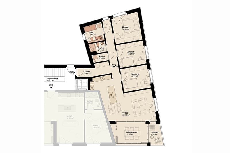 Exklusive Gartenwohnung mit hoher Energieeffizienz und unverbaubarer Aussicht.Neue Preise! - W6 (7)