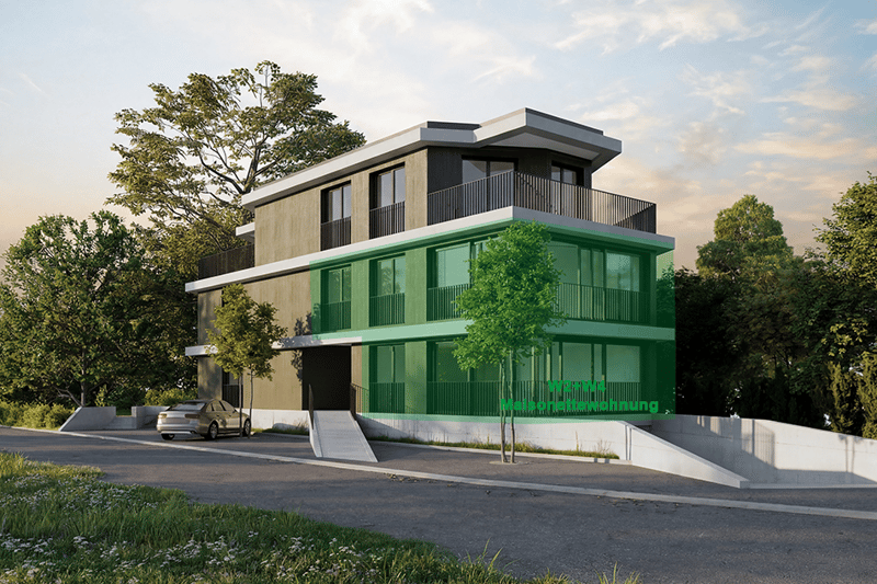 Helle und grösszügige 5.5-Zimmer-Maisonette-Wohnung mit Weitsicht und Garten - W2+4 (1)