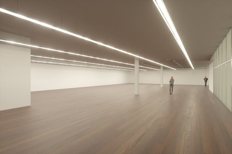 wood floor, white ceiling, recessed lighting, white walls, empty space