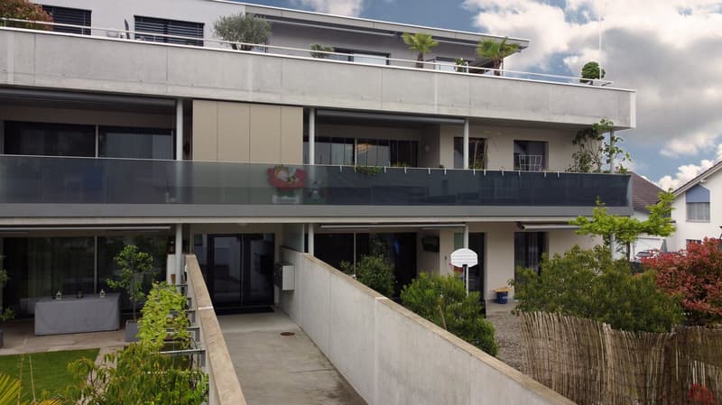 Moderne 2.5 Zimmer Eigentumswohnung mit sonniger Terrasse 24 m2 und 2 Parkplätzen (1)