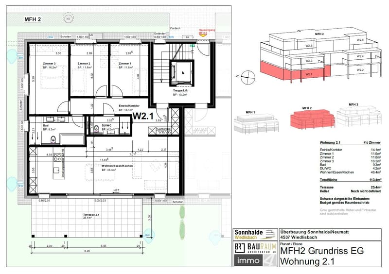 Living room, 2 Bedrooms, 1 Bathroom, Kitchen, Terrace