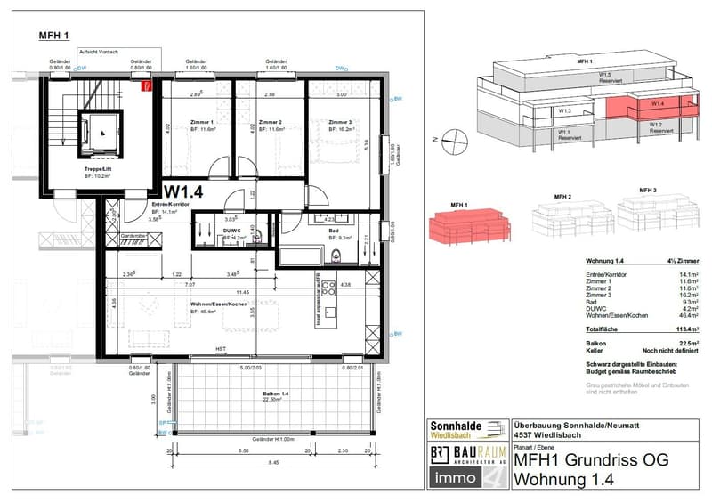 4 bedroom apartment, open kitchen, bathroom, living room, 3 balconies, hallway