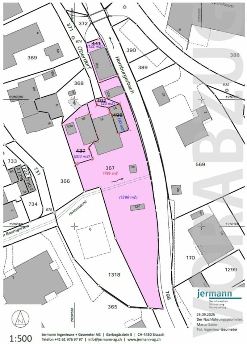 Floor plan with various plots and areas marked, including plot numbers and measurements.