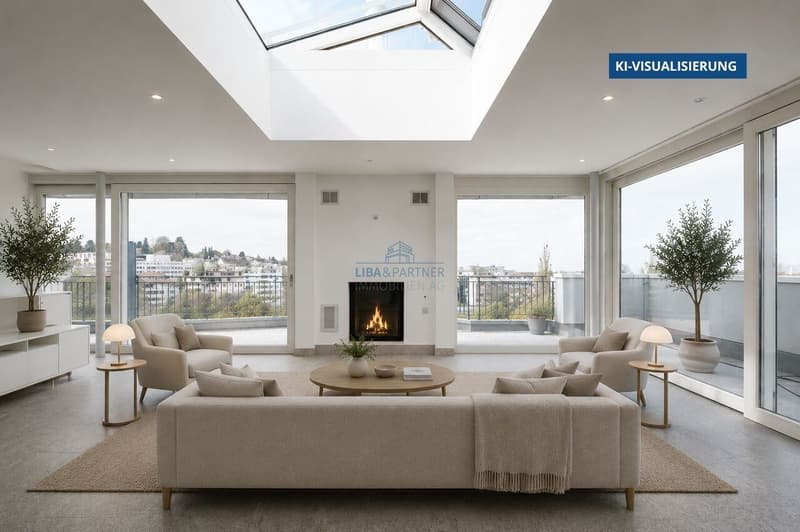 Wohnbereich KI-Visualisierung / Living Area AI Visualization
