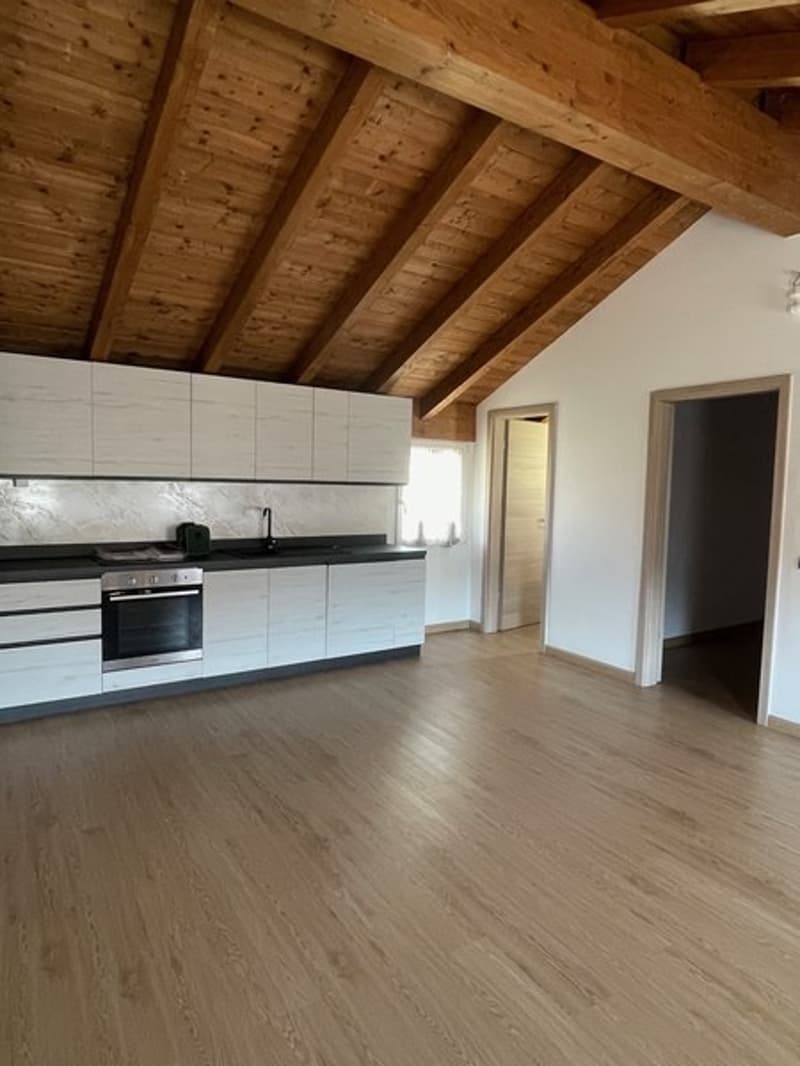 kitchen, wooden ceiling, tiled floor, white cabinets, oven, sink, granite countertop