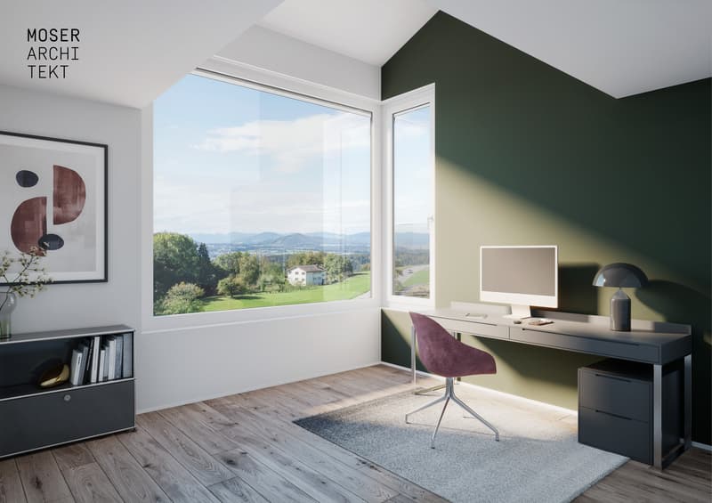 Innenvisualisierung Arbeitszimmer