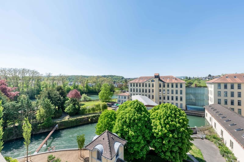 Loftwohnung – zuoberst – mit Blick auf die Flusslandschaft (10)