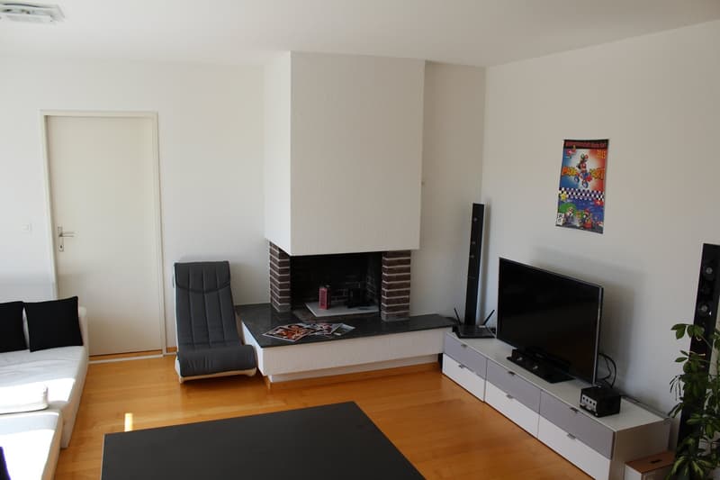 Wohnzimmer mit Cheminée