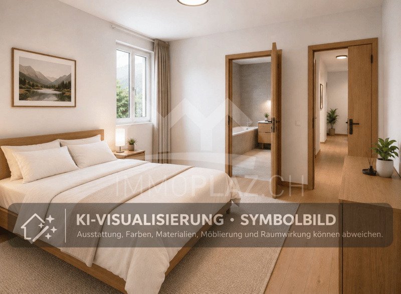 4½ Zi.-Wohnung mit Balkon & freie Bergsicht (3)