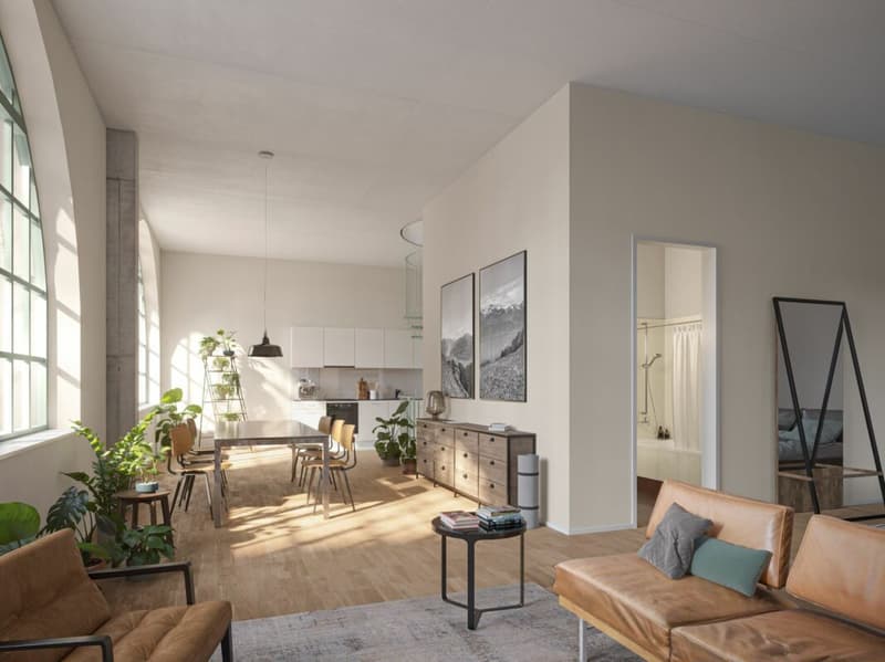 Aeschbachquartier Aarau - Hofhaus: Grosszügige 2.5 Zimmerwohnung mit Terrasse (3)