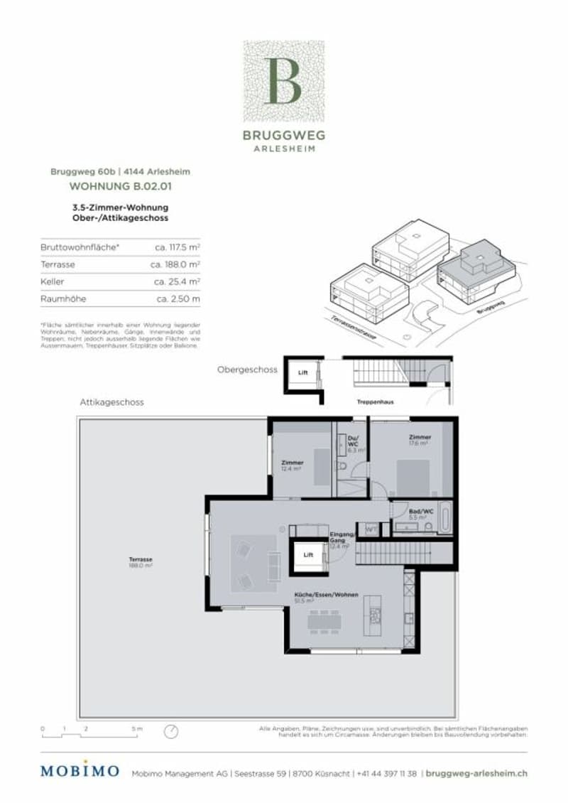 Elegante 3.5-Zimmer-Attikawohnung - Bruggweg, Arlesheim (4)