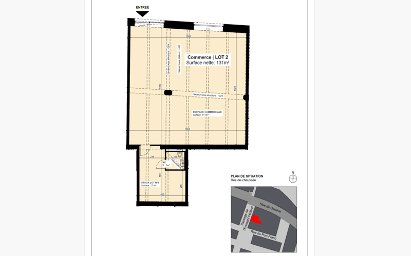 plan de la surface