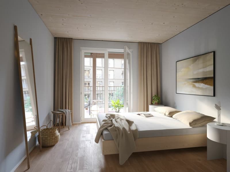 Aeschbachquartier Aarau - Hofhaus: Grosszügige 2.5 Zimmerwohnung mit Terrasse (2)