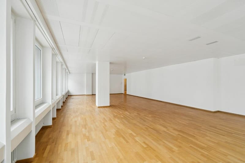 Lichtdurchflutetes Büro mit Blick in den Innenhof (2)