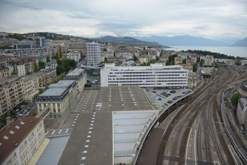 A proximité de la gare de Lausanne