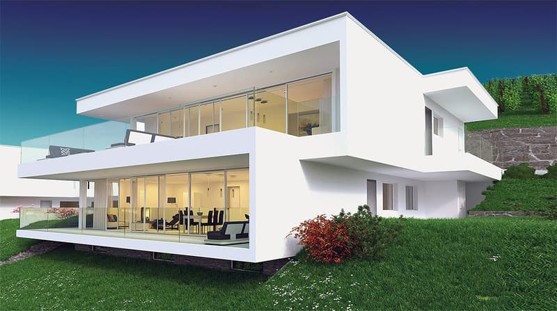 Terrain à bâtir à Lugnorre avec projet de villa exceptionnel " New Style Villa" | homegate.ch