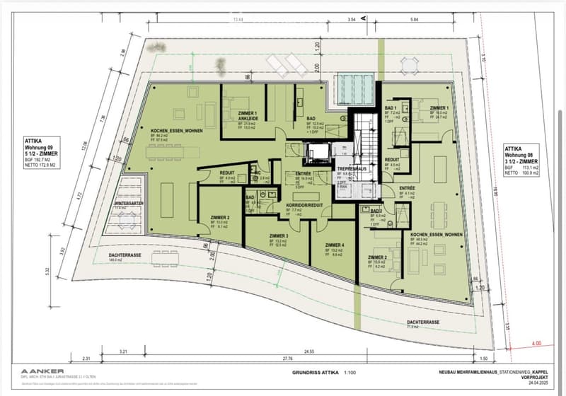 Entrance, living room, kitchen, dining room, 4 bedrooms, 2 bathrooms, terrace, storage room, garage