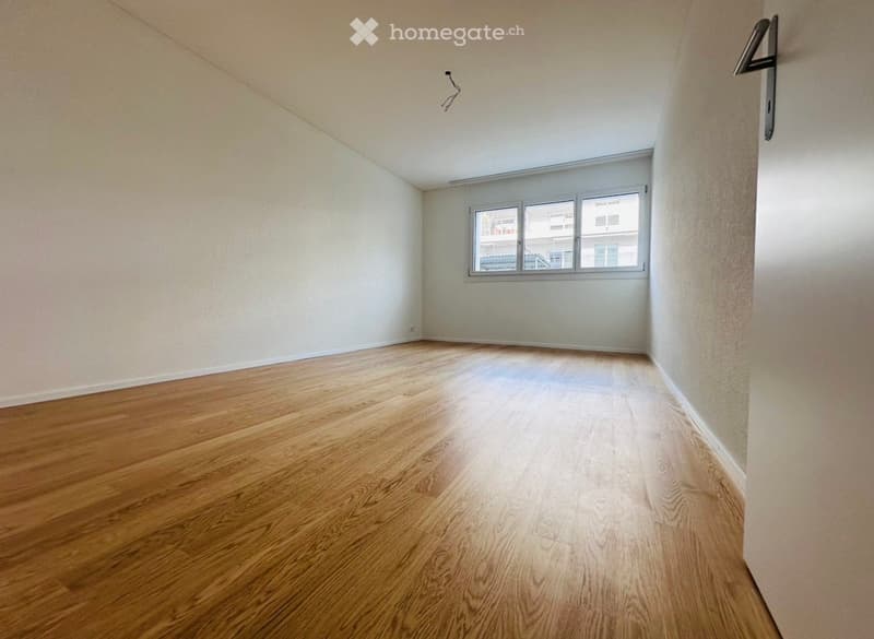 empty room, hardwood floors, white walls, window, door