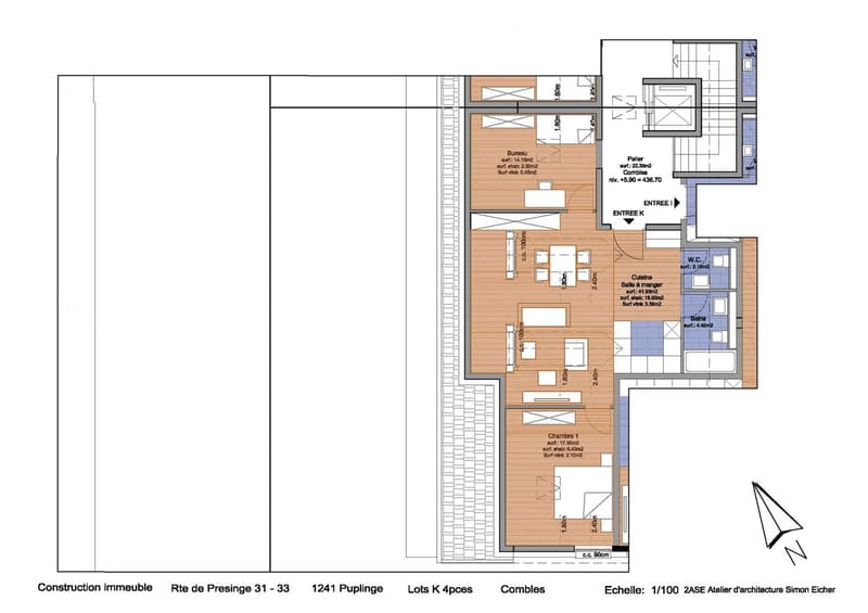 Floor plan showing living room, kitchen, 2 bedrooms, 2 bathrooms, balcony.