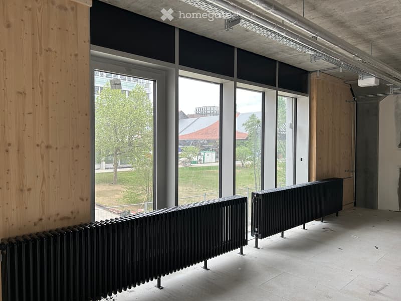 Verglasung und Heizkörper