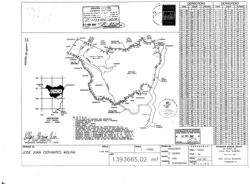 Floor Plan. Property plot plan showing boundaries, property lines, and surrounding structures with measurements and annotations.