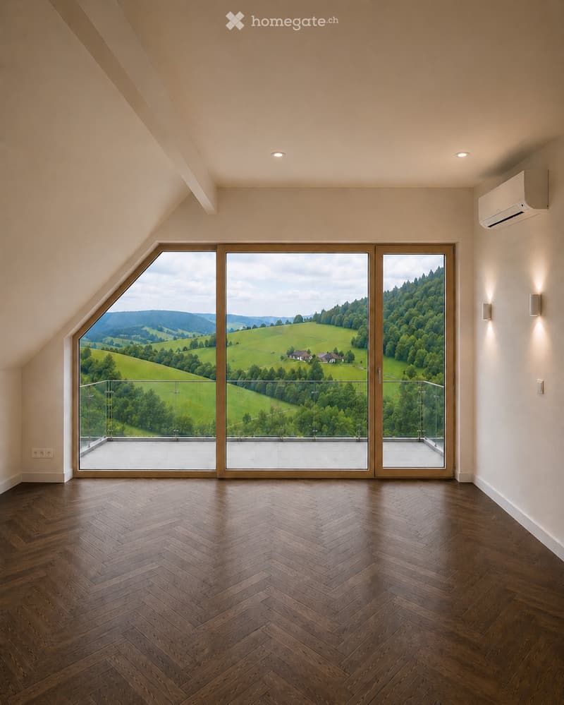 Klimatisierte Attikawohnung 102m2 - mit unverbaubarer Aussicht (4)