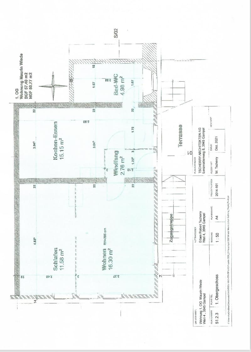 Floor plan of a 1st floor apartment with labeled rooms: kitchen, living room, bedroom, hallway, and entrance.