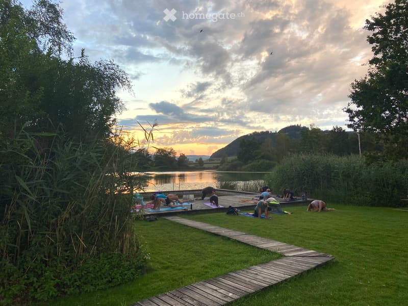 Baden und turnen am Gerzensee