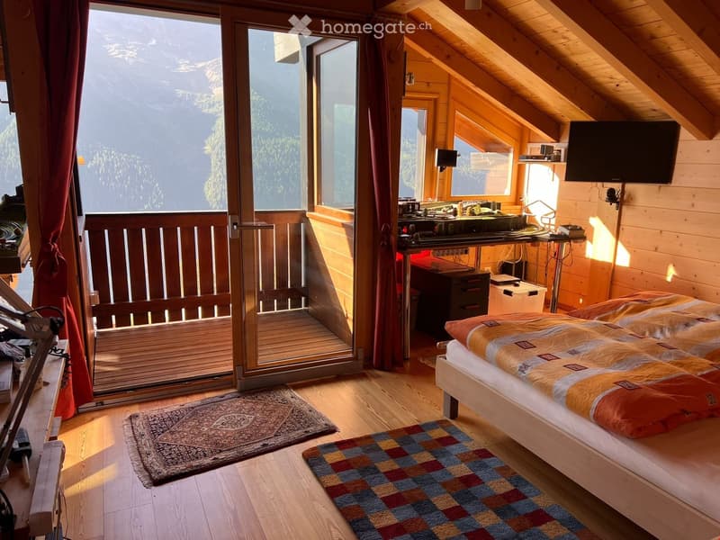 Schlafbereich mit Super Aussicht und DG Balkon