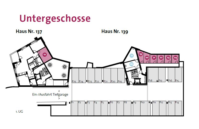 Parkplätze in der Tiefgarage (2)