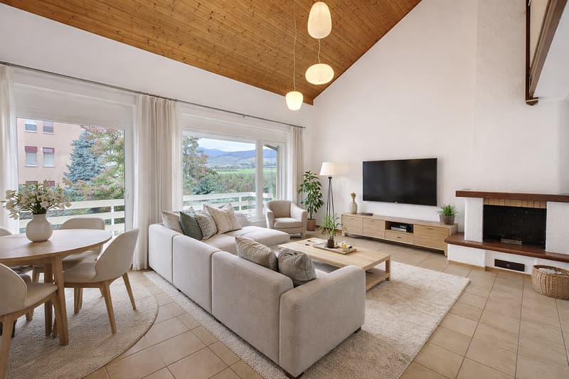 Duplex en attique de 5,5 pièces à Bursinel (2)