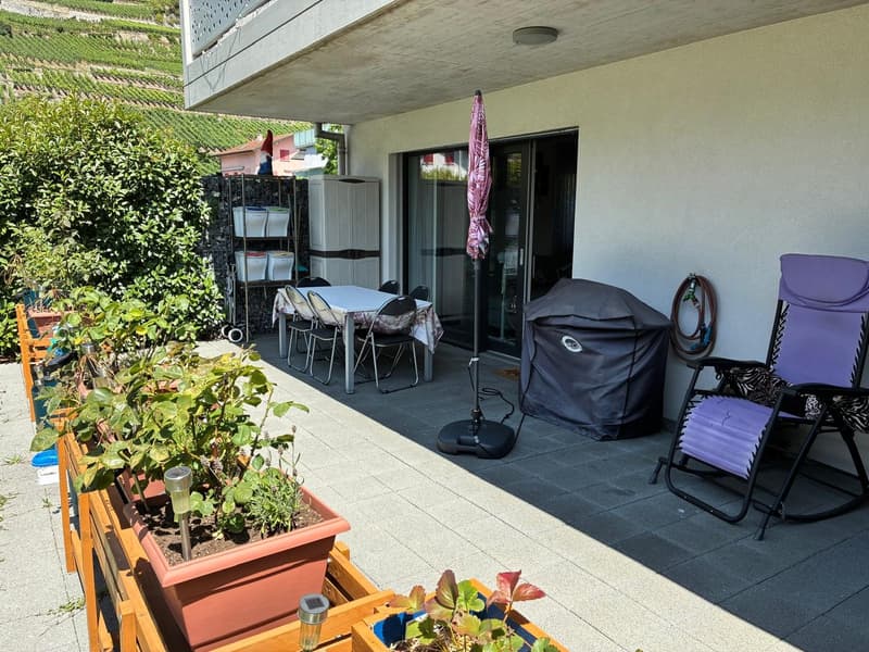 REZ avec terrasse et accès pelouse – 2 places de parc (11)