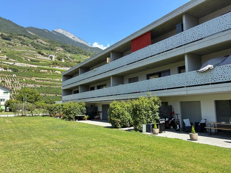 REZ avec terrasse et accès pelouse – 2 places de parc (1)