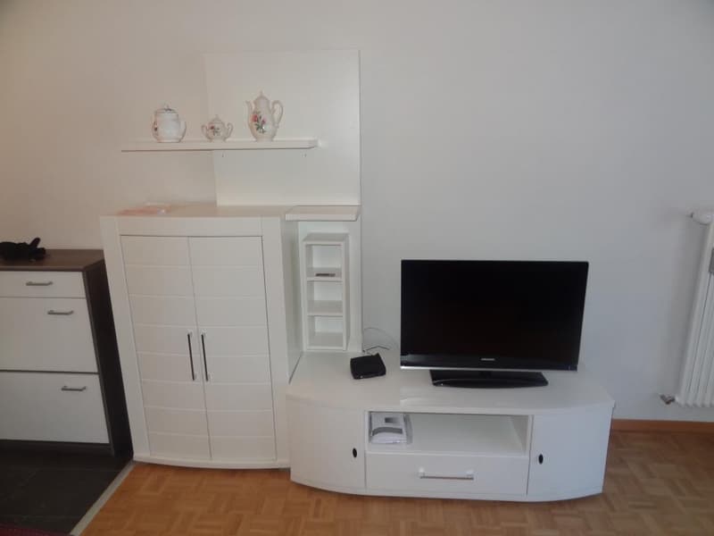 À louer à la saison d'hiver : Bel appartement 2.5 pièces au bord du golf 18 trous et parking devant l'immeuble ! (3)