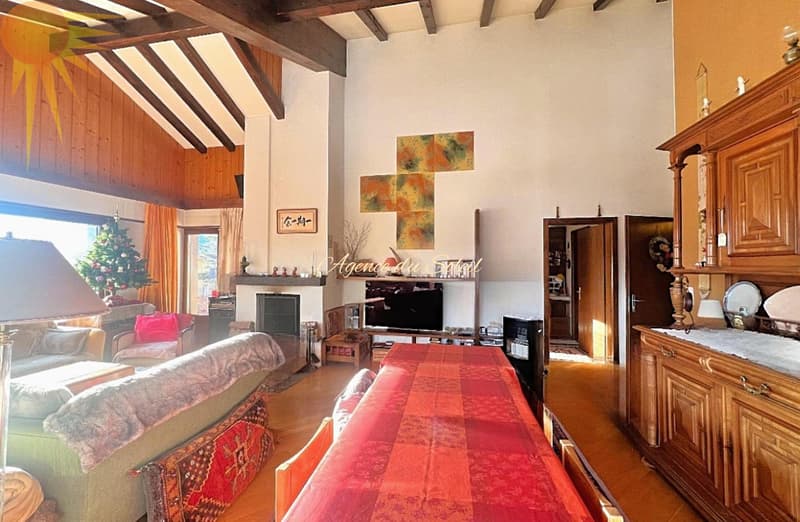 Maison sud au charme authentique composé de 2 appartements séparés, à 5' en voiture de Crans-Montana ! (6)