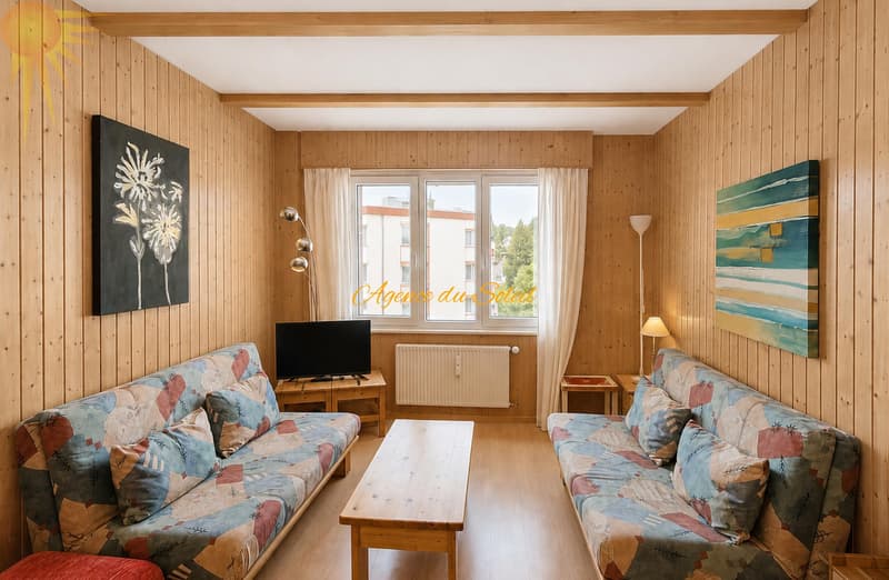À louer à la saison : Agréable appartement 2.5 pièces en plein coeur de Crans ! (3)