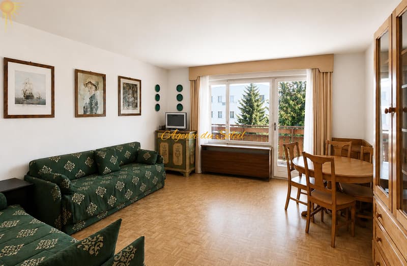 Au coeur de Crans, spacieux appartement traversant (est-ouest) de 2.5 pièces avec 2 balcons ! (4)