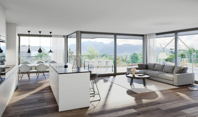 Wohnen wie im Einfamilienhaus - Neubau 4½-Zi-Gartenwohnung (2)