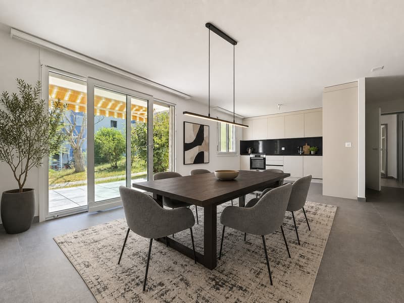 Très bel appartement rénové de 3.5 pces avec jardin (10)