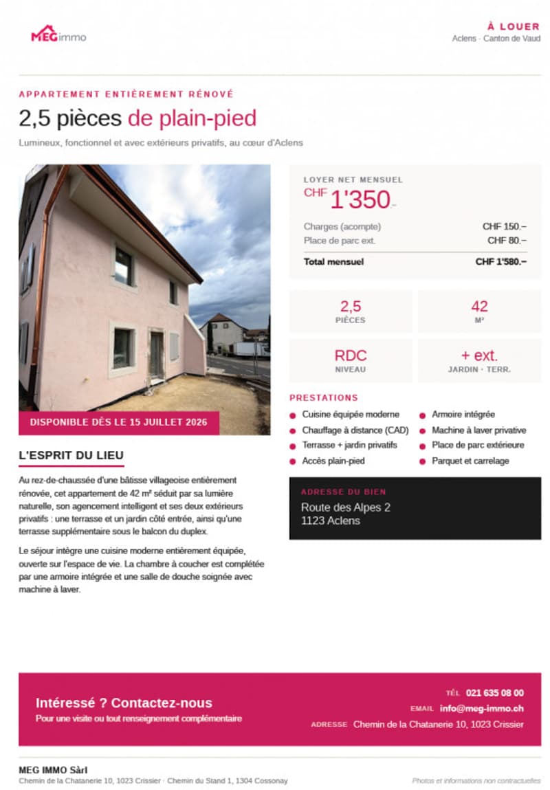 Charmant 2,5 pièces de plain-pied entièrement rénové (4)