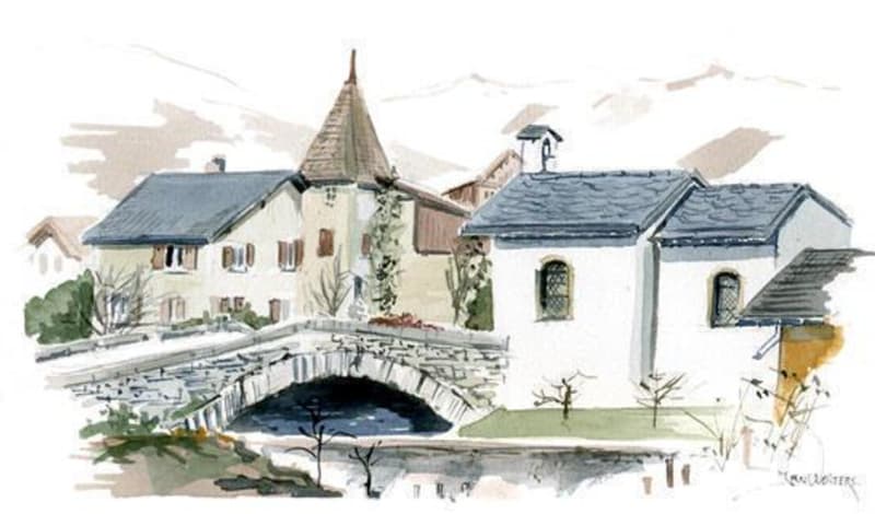 A VENDRE - BRAMOIS : En face du pont historique, 4.5 pièces avec jardin (1)
