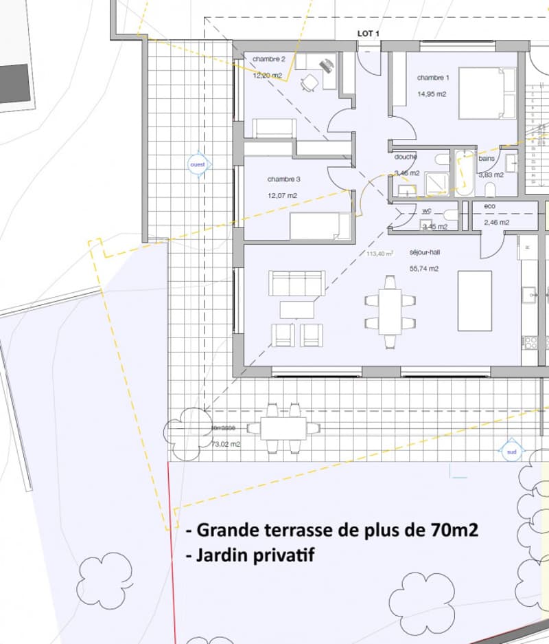 Dernier lot disponible! Démarage des travaux imminent! Magnifique 4,5 pièces (5)